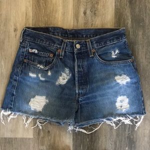 Levi’s 501 High Rise Denim Shorts